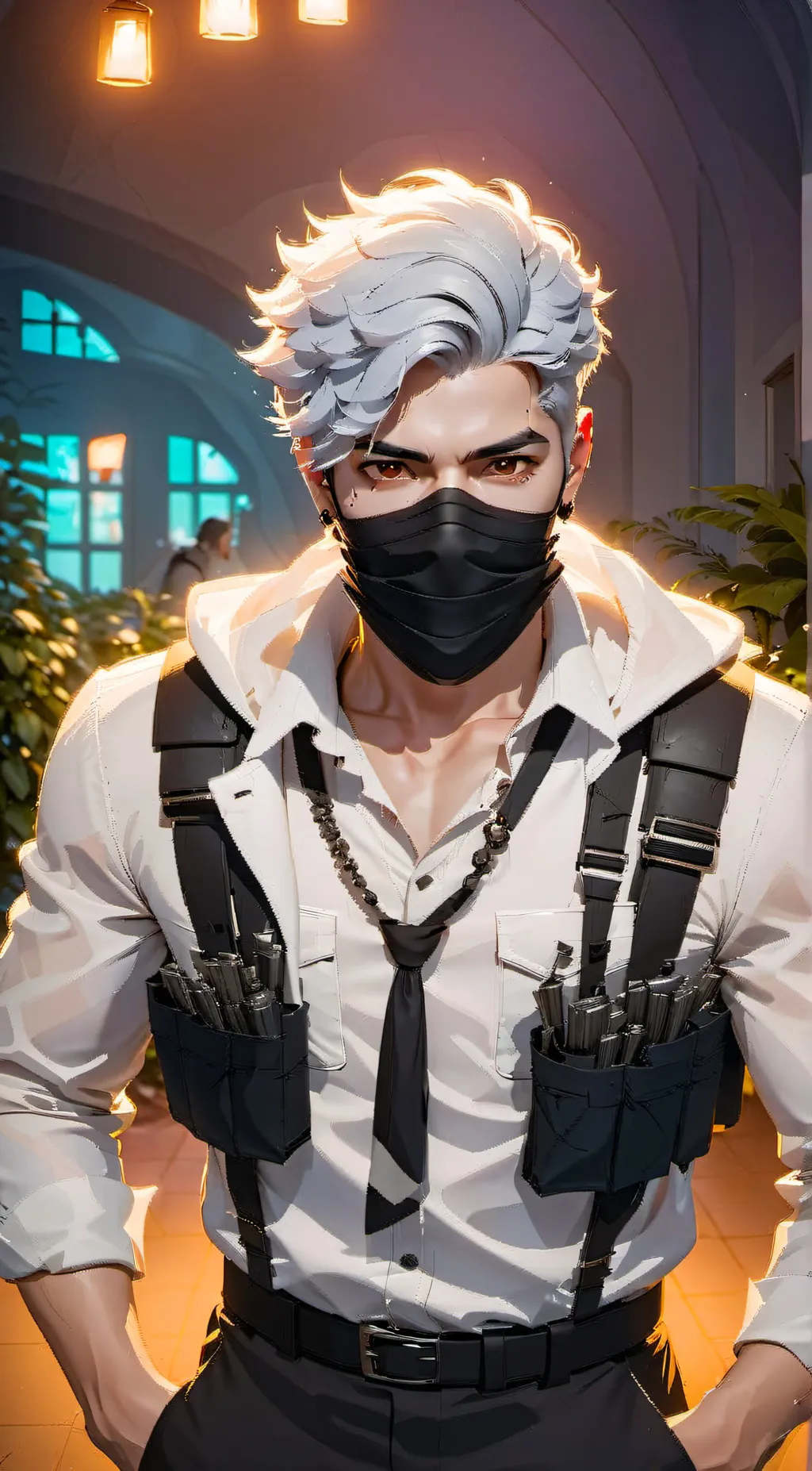 ai character: A sussy robber background