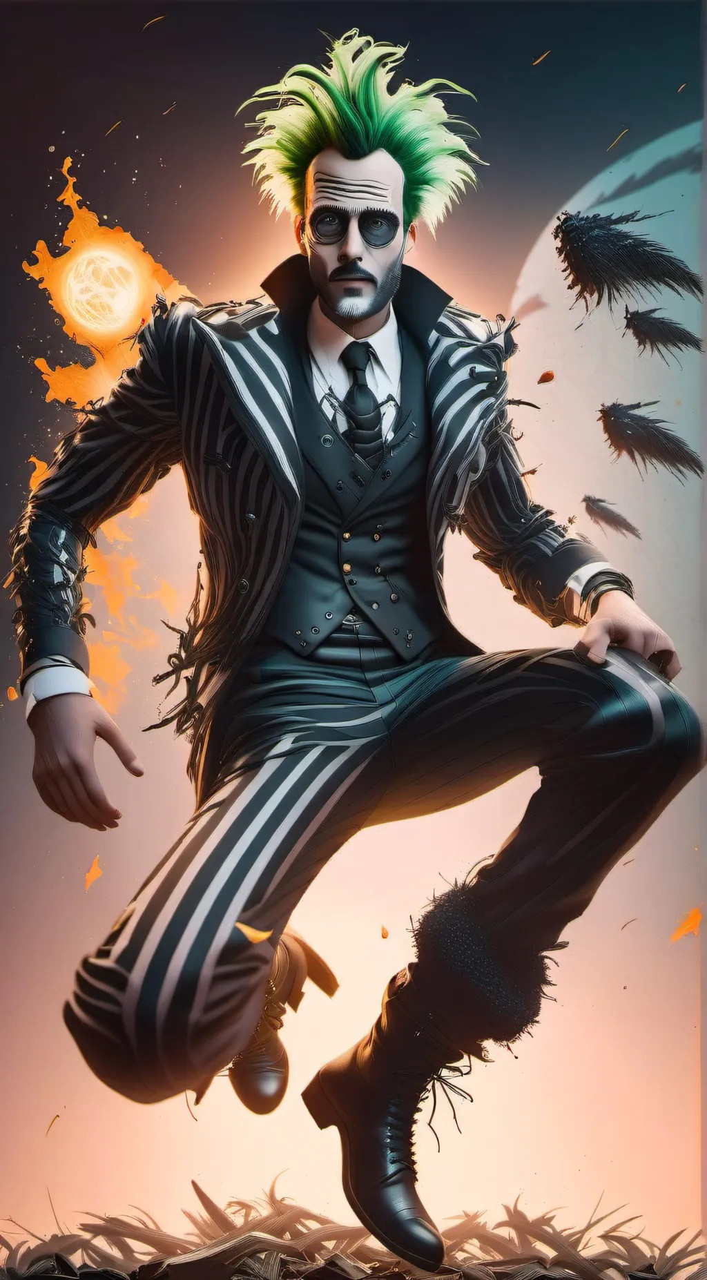 ai character: Beetlejuice background