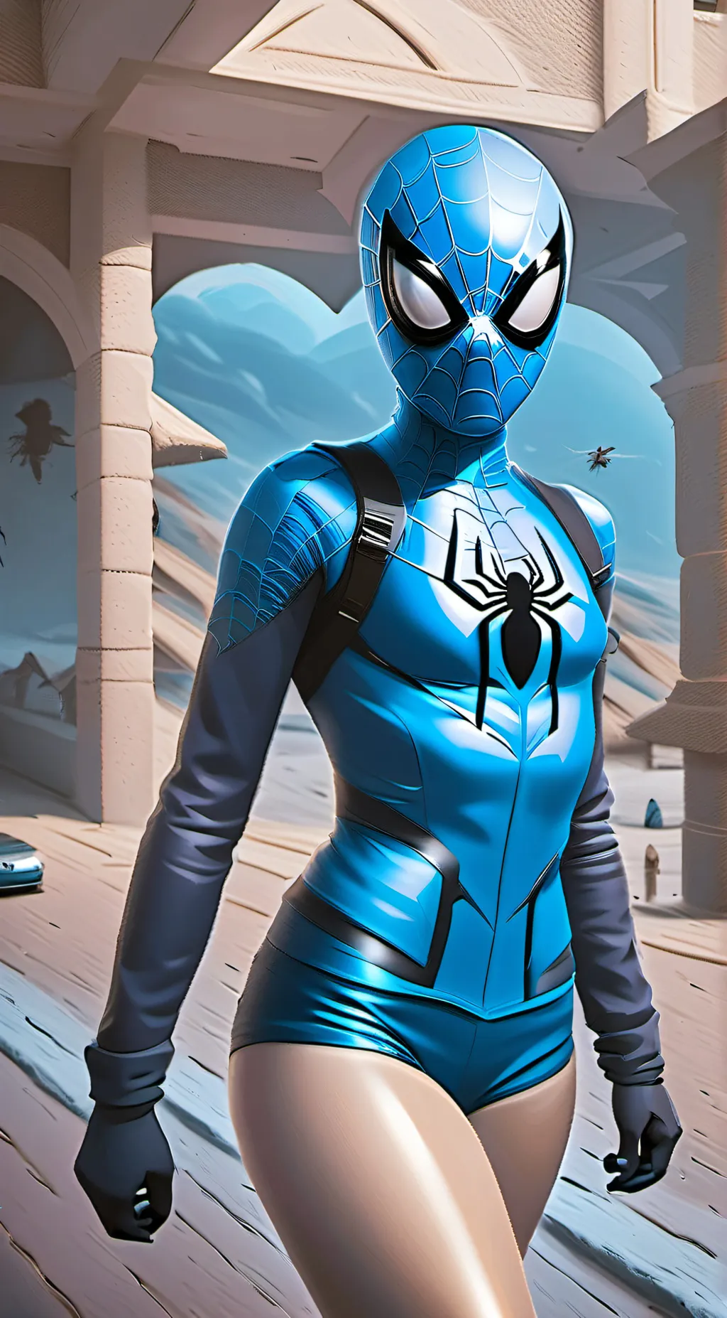 ai character: Spider Riley  background