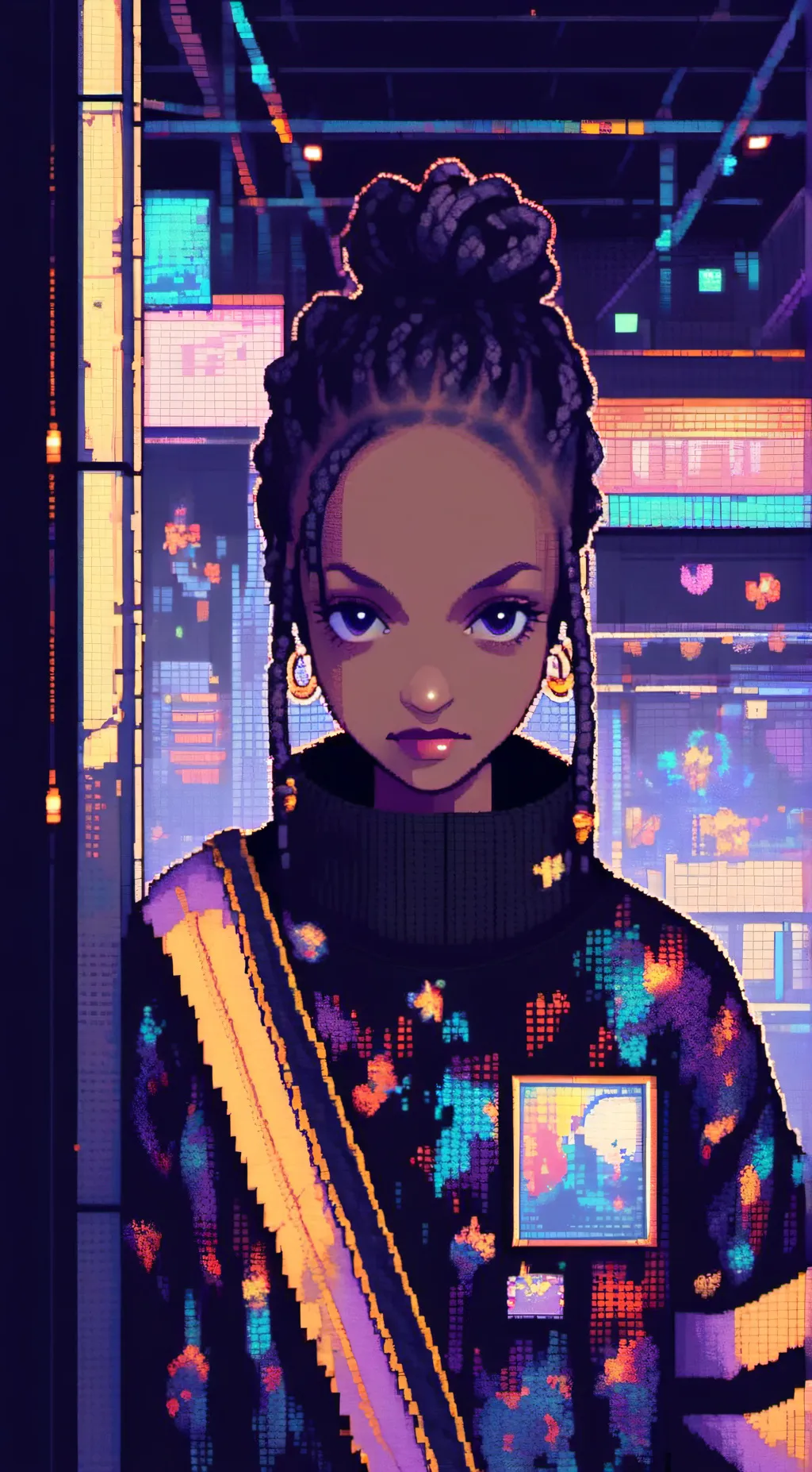 ai character: evil face background
