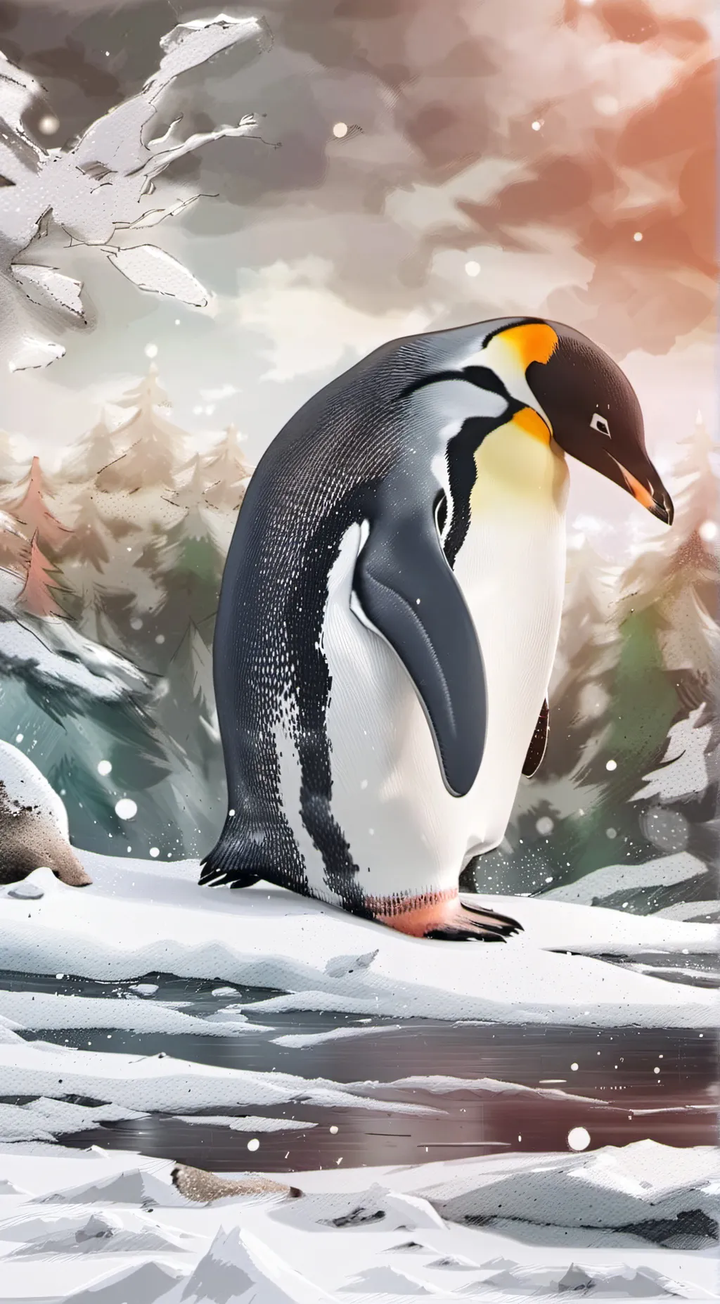 ai character: penguin background