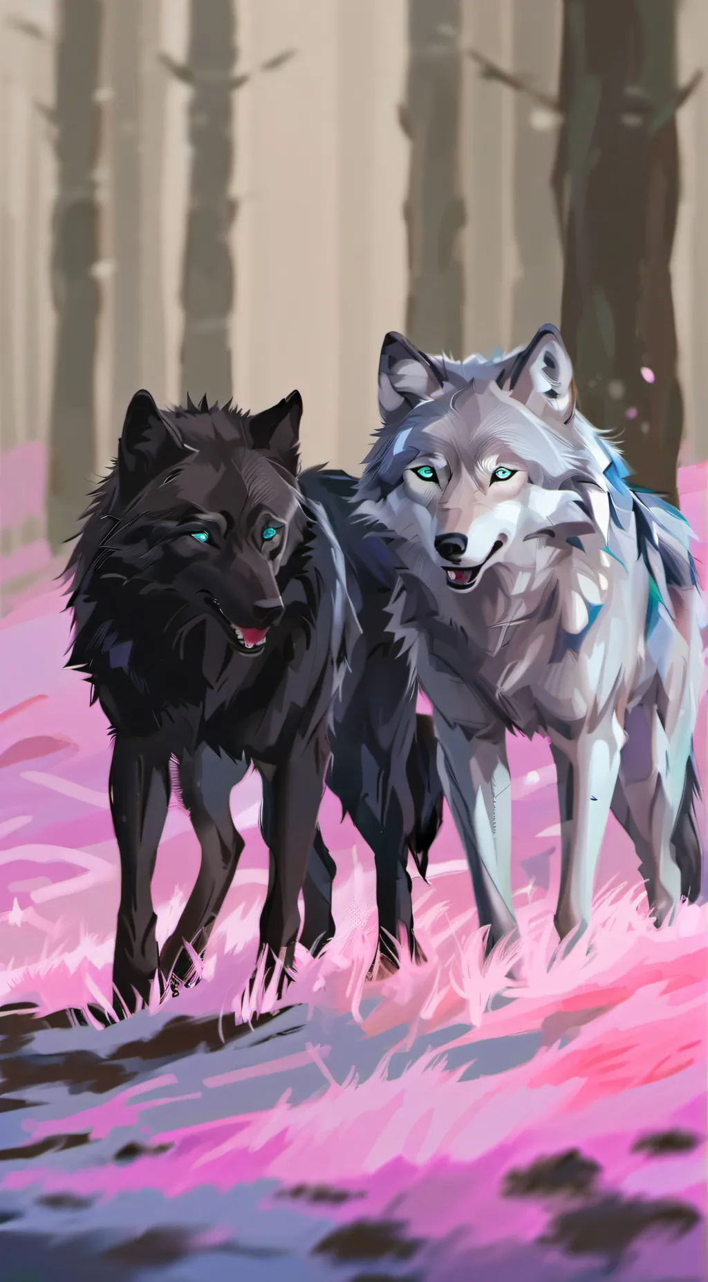 ai character: Wolf mating season background
