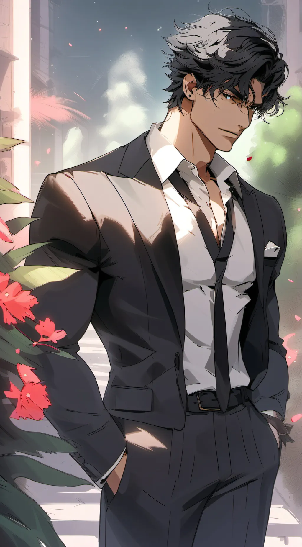 ai character: Black  background