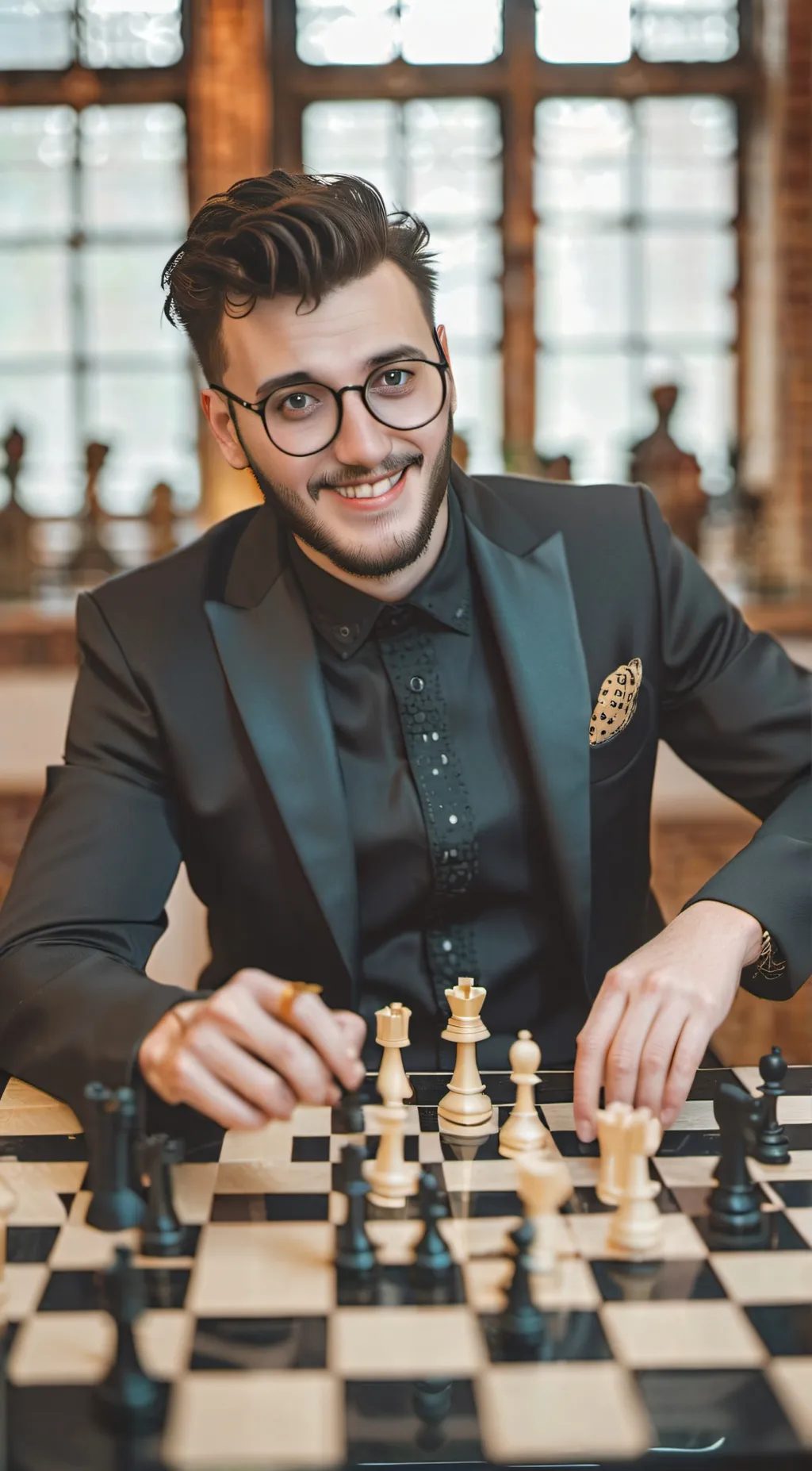 ai character: Gotham Chess background
