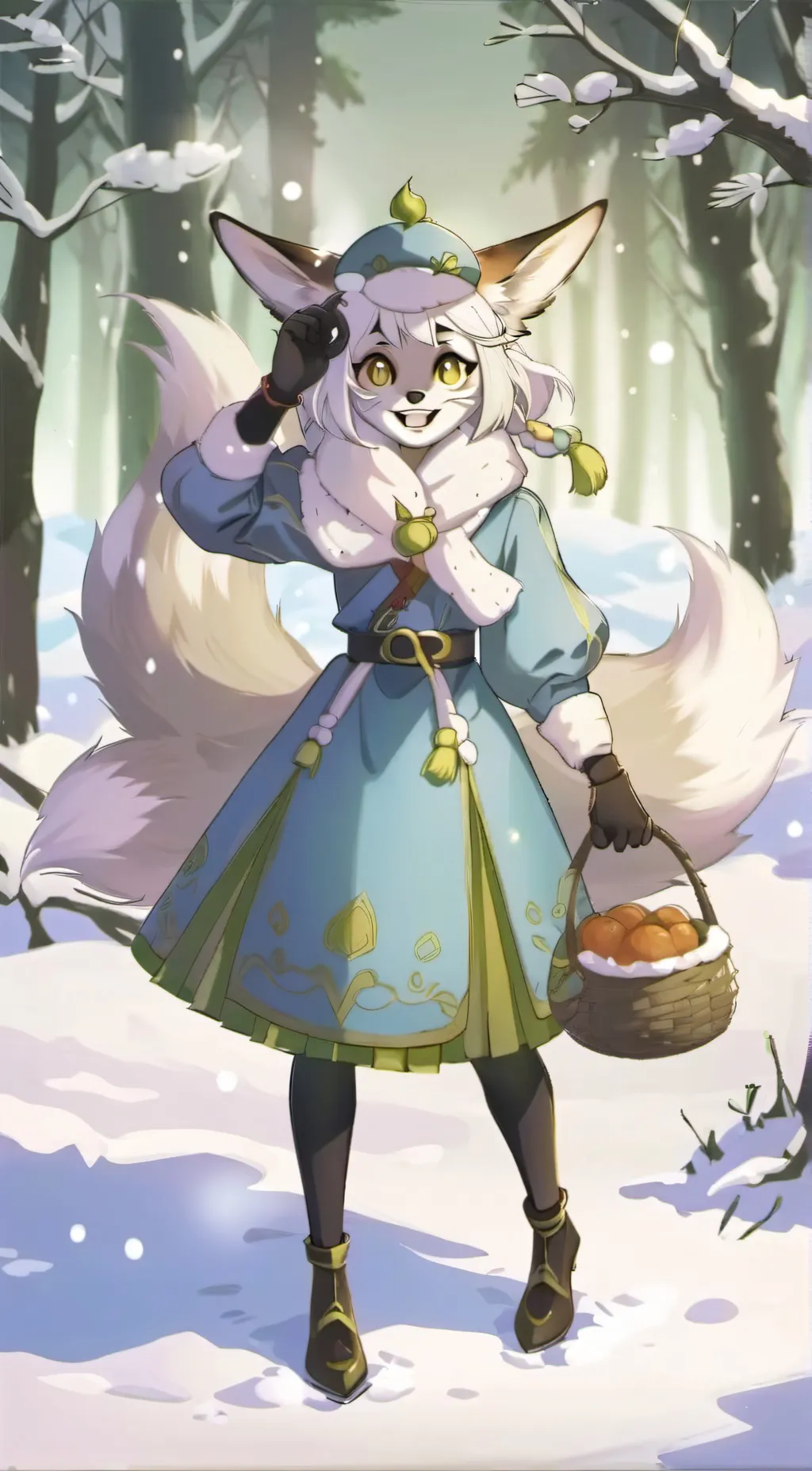 ai character: Smiling critters  background