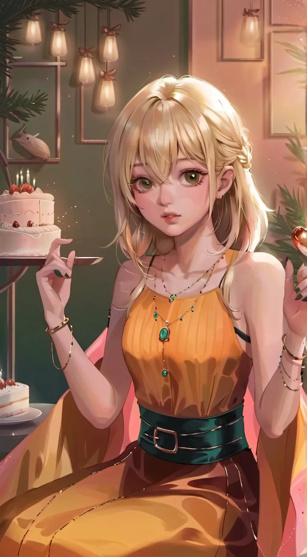 ai character: Scarlet background