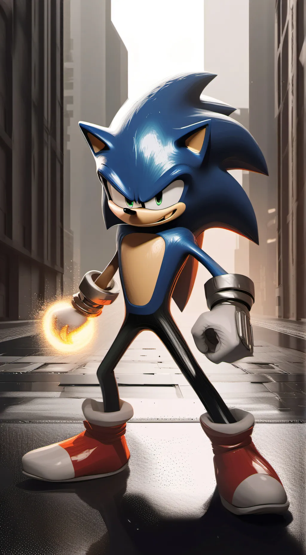 ai character: Sonic the hedgehog background