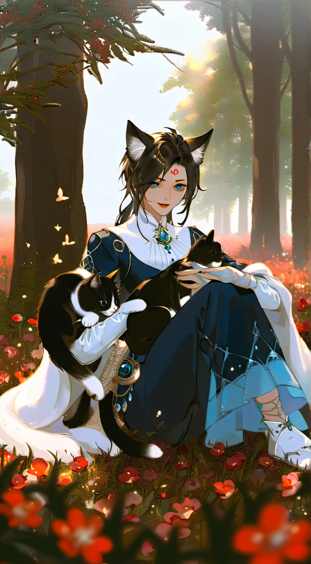 ai character: Class 1-A’s cat background