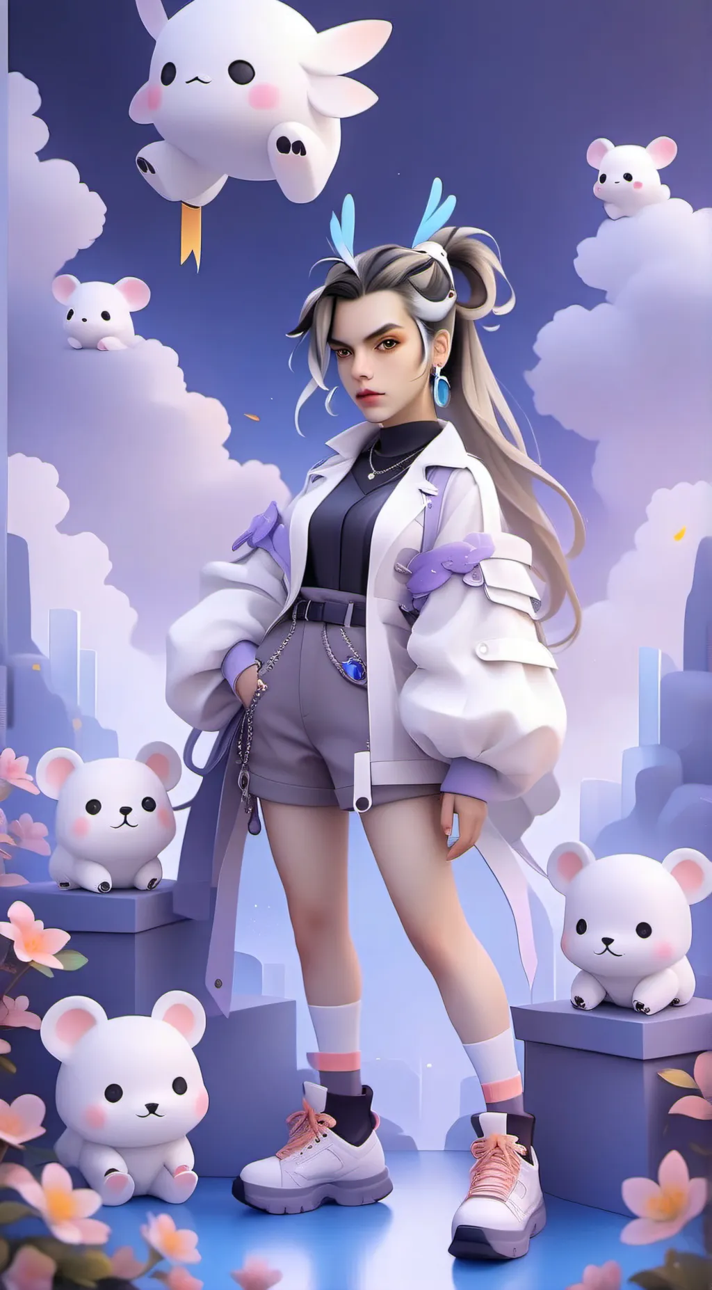 ai character: hayato girl background