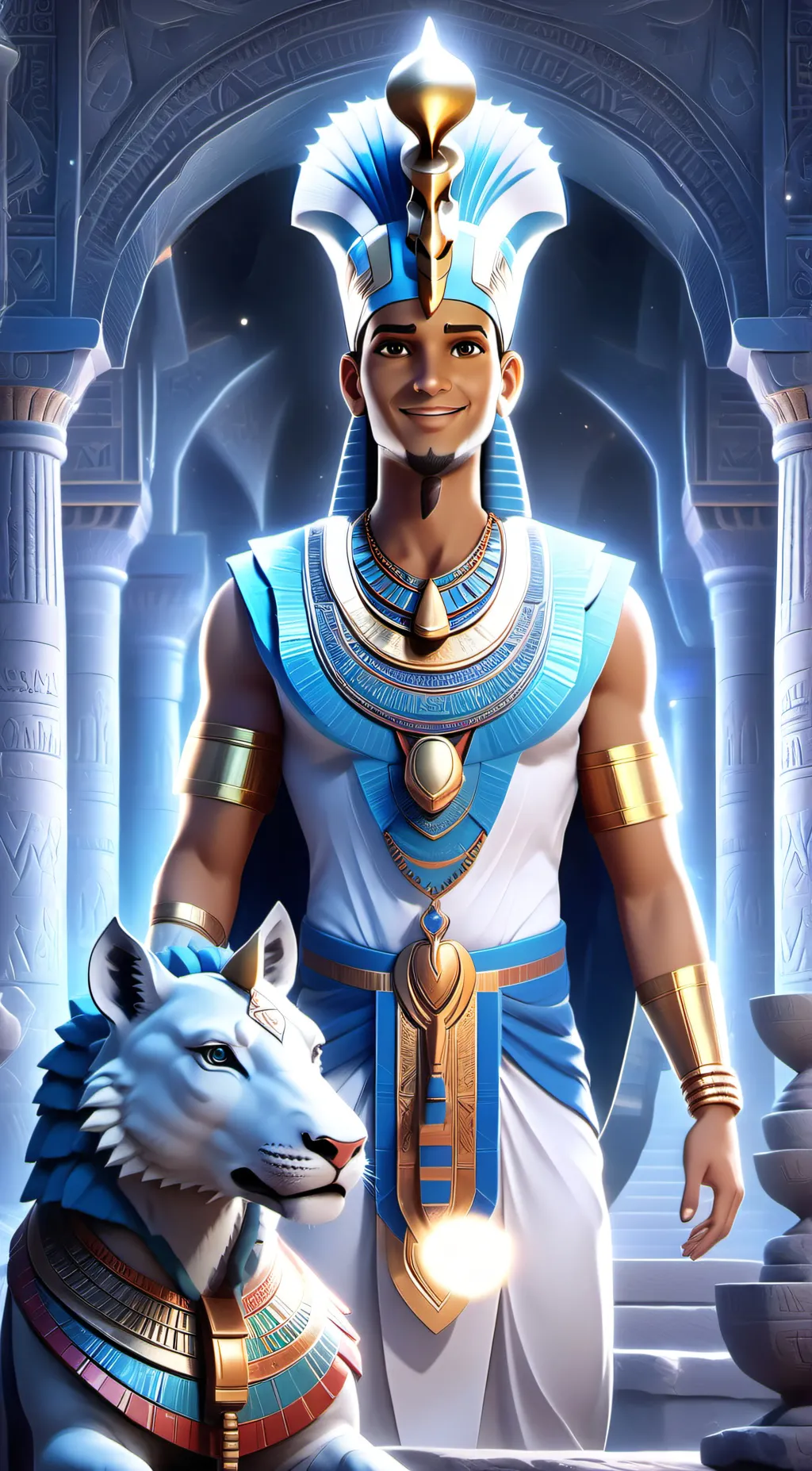 ai character: INDRADHANUSH  background