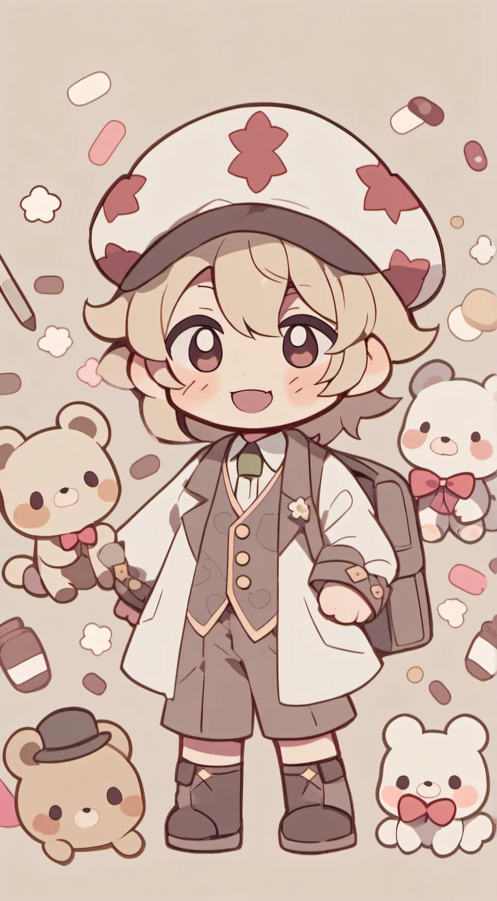 ai character: bonzo bunny  background