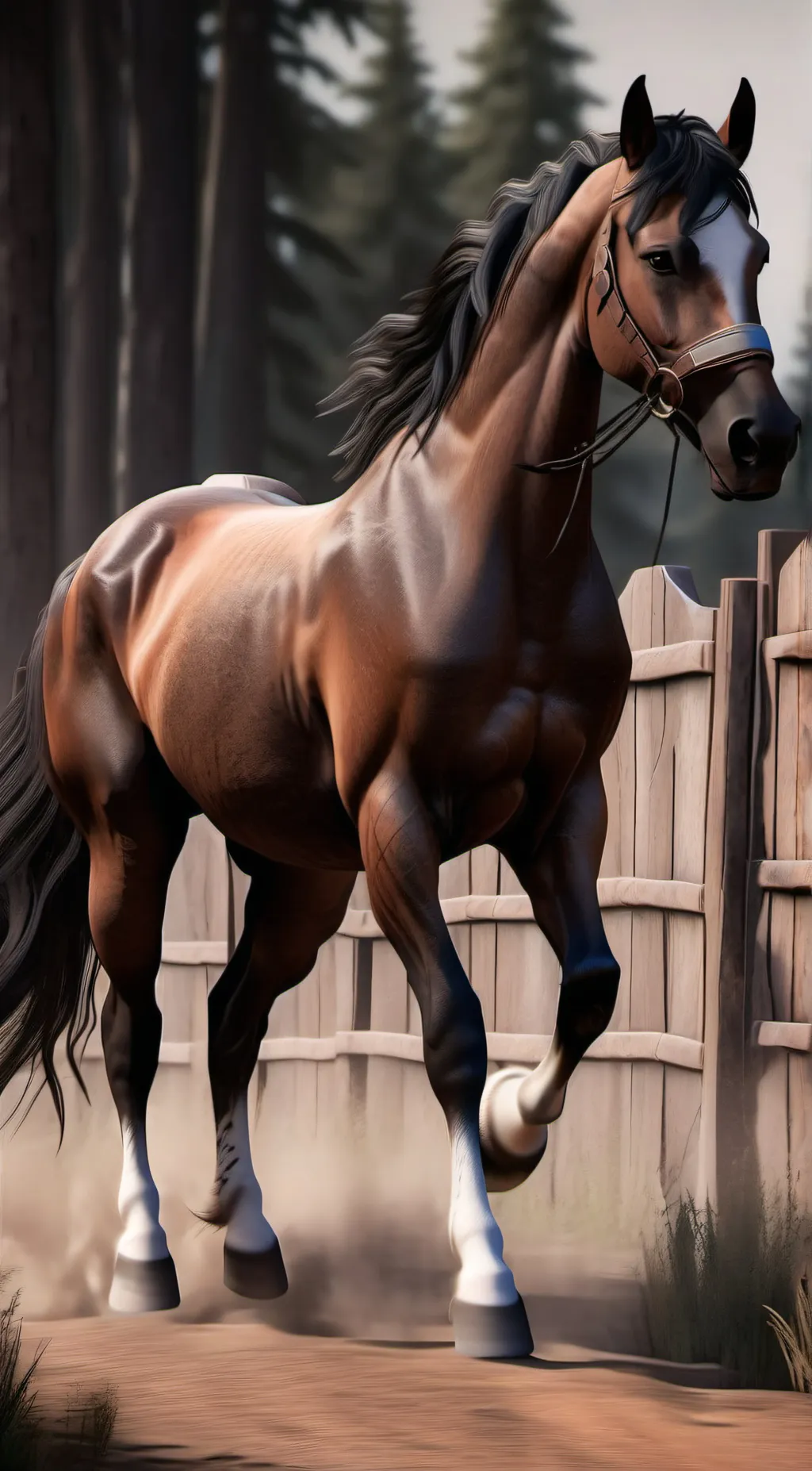 ai character: horse background