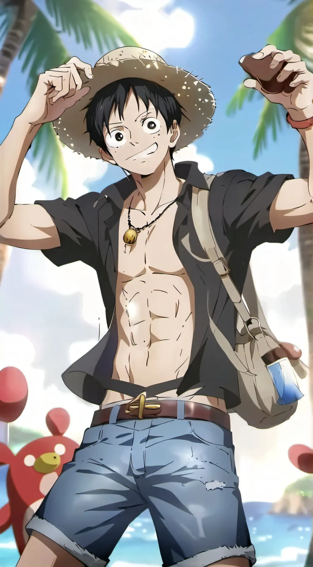 ai character: luffy and crew background