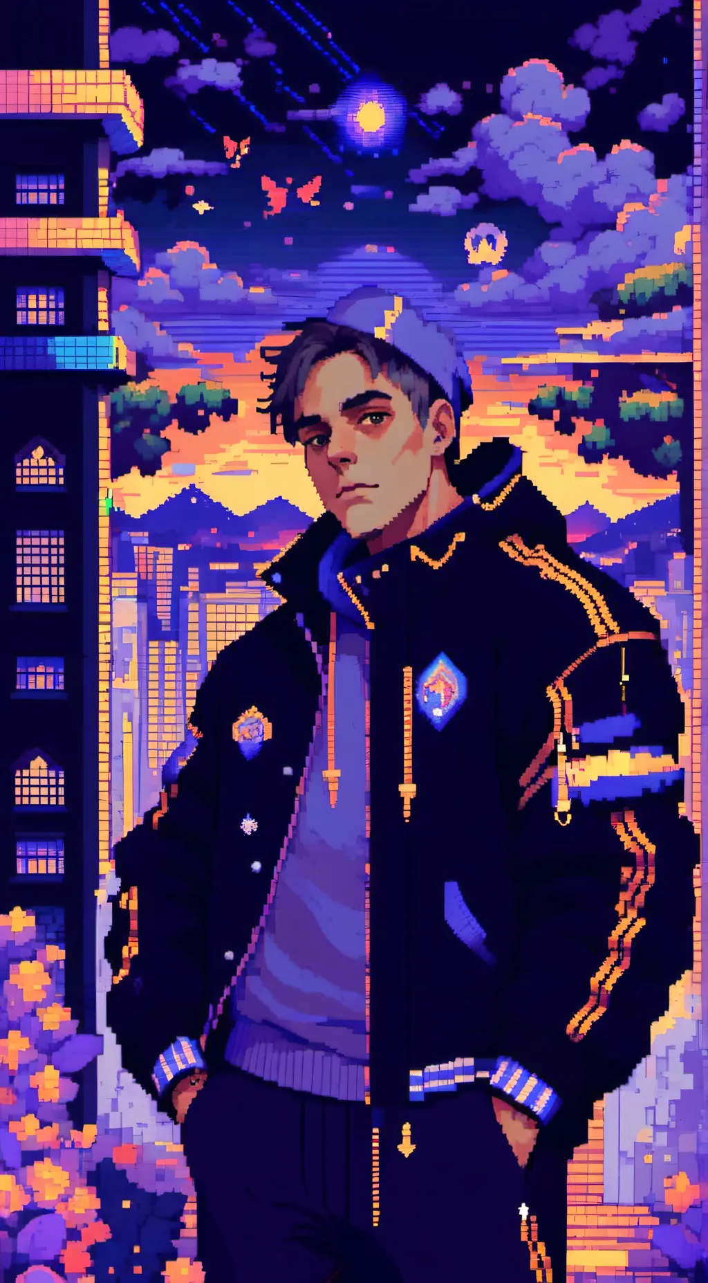 ai character: Adam  background