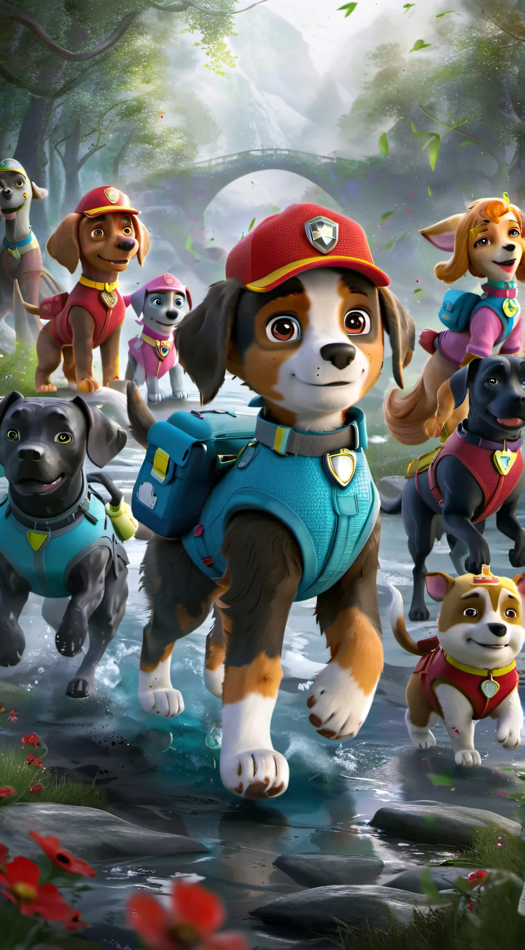 ai character: Paw patrol  background