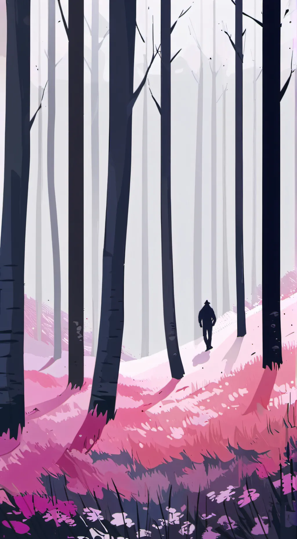 ai character: beautiful forest background