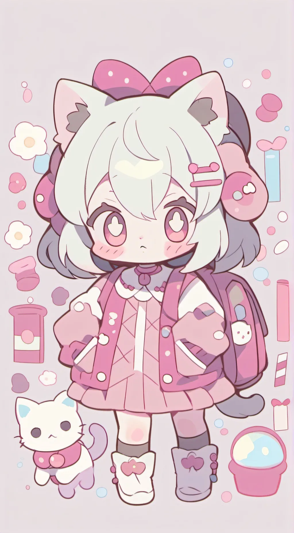ai character: 🧋/☁️^^||kittii. background
