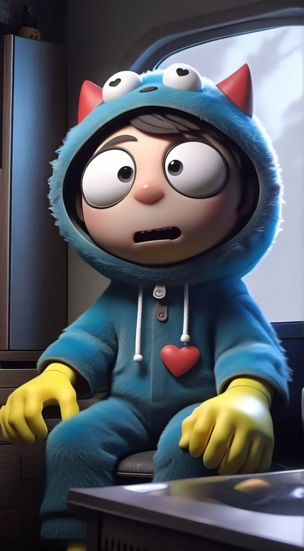 ai character: nightmare huggy background