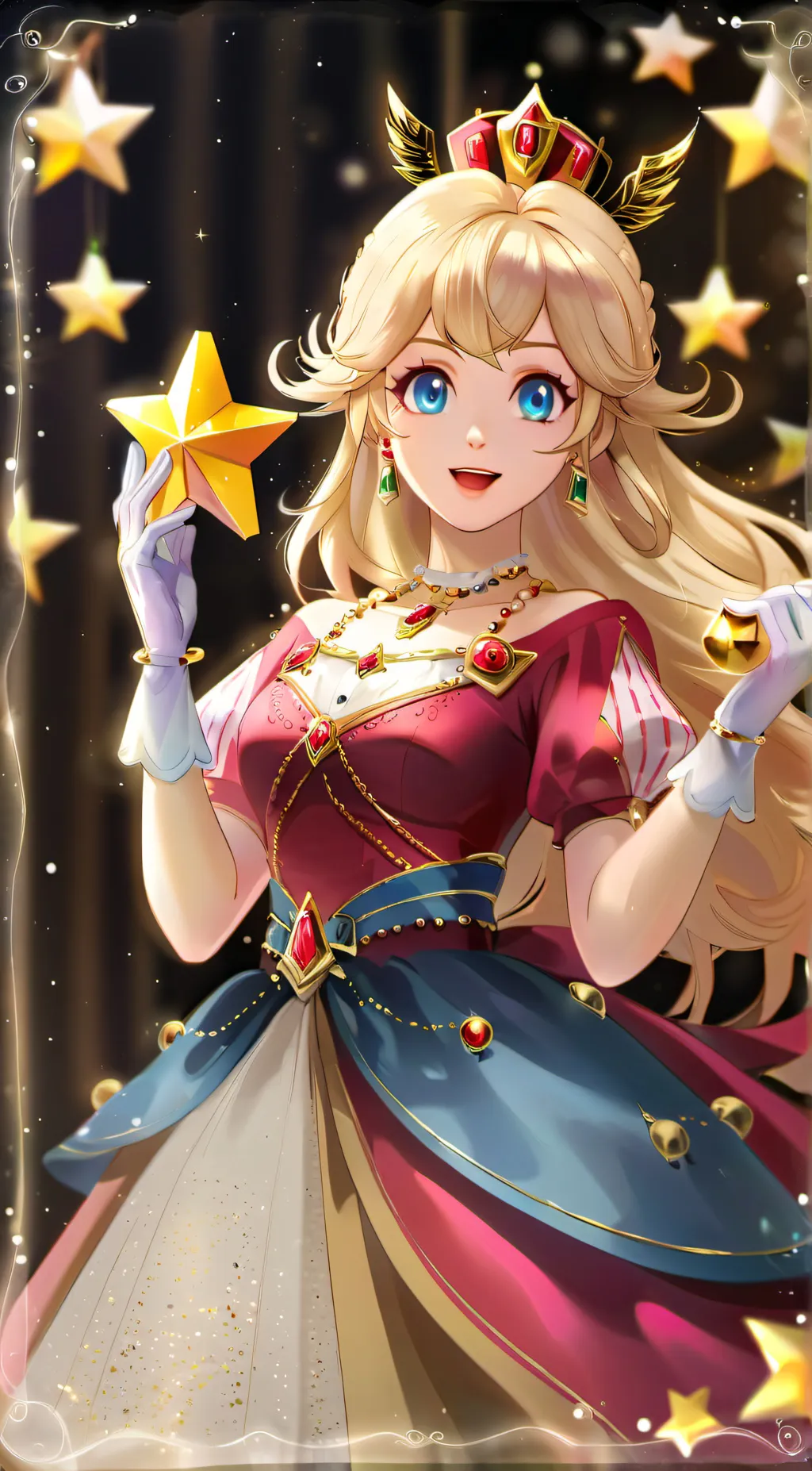 ai character: Princess Peach background