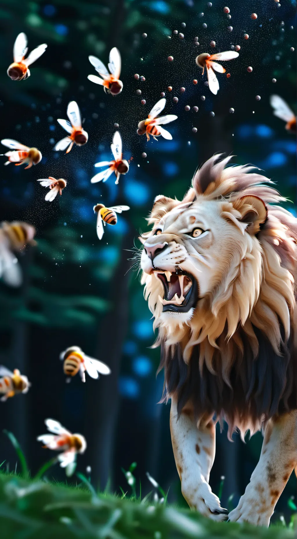 ai character: lion background