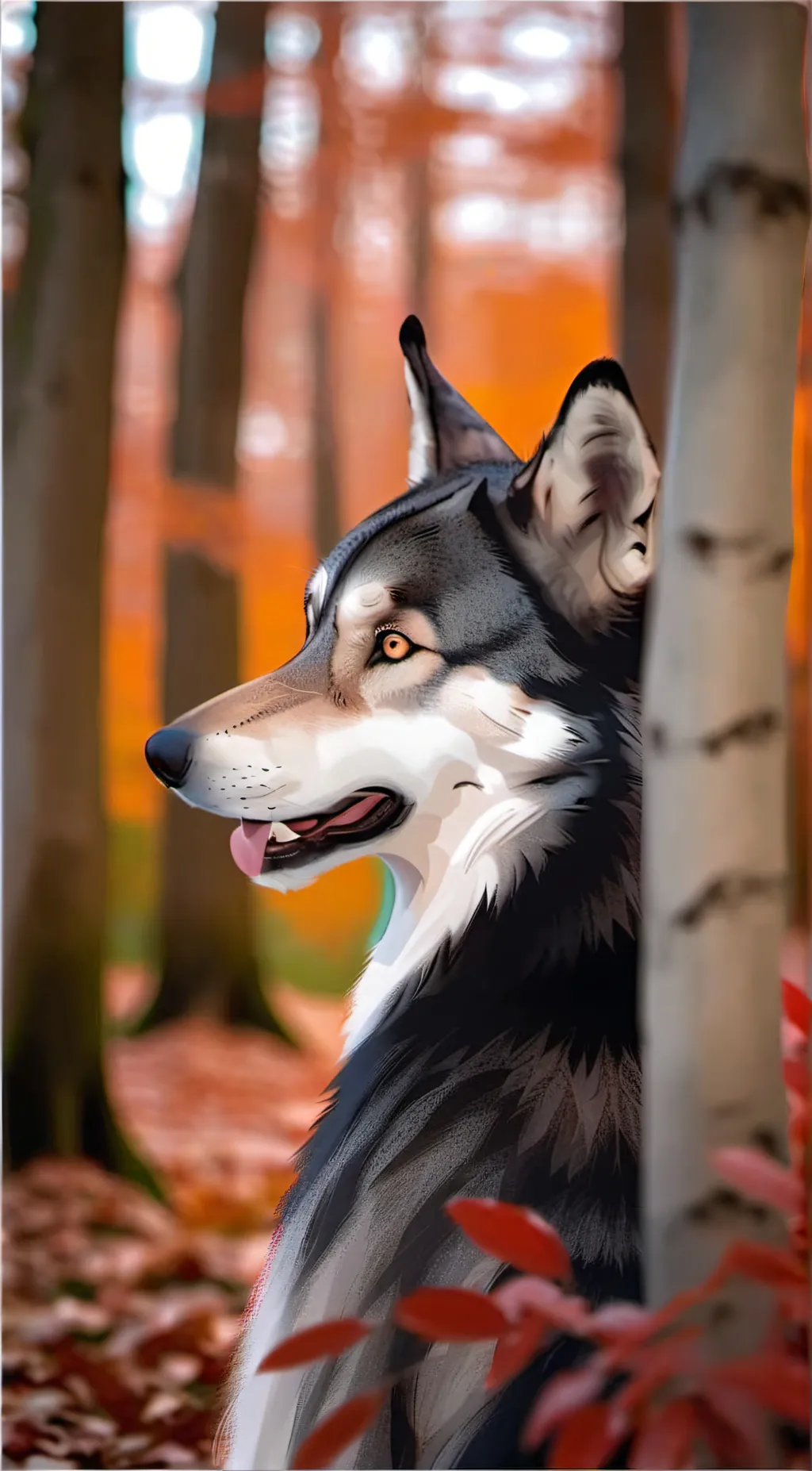 ai character: wolf background