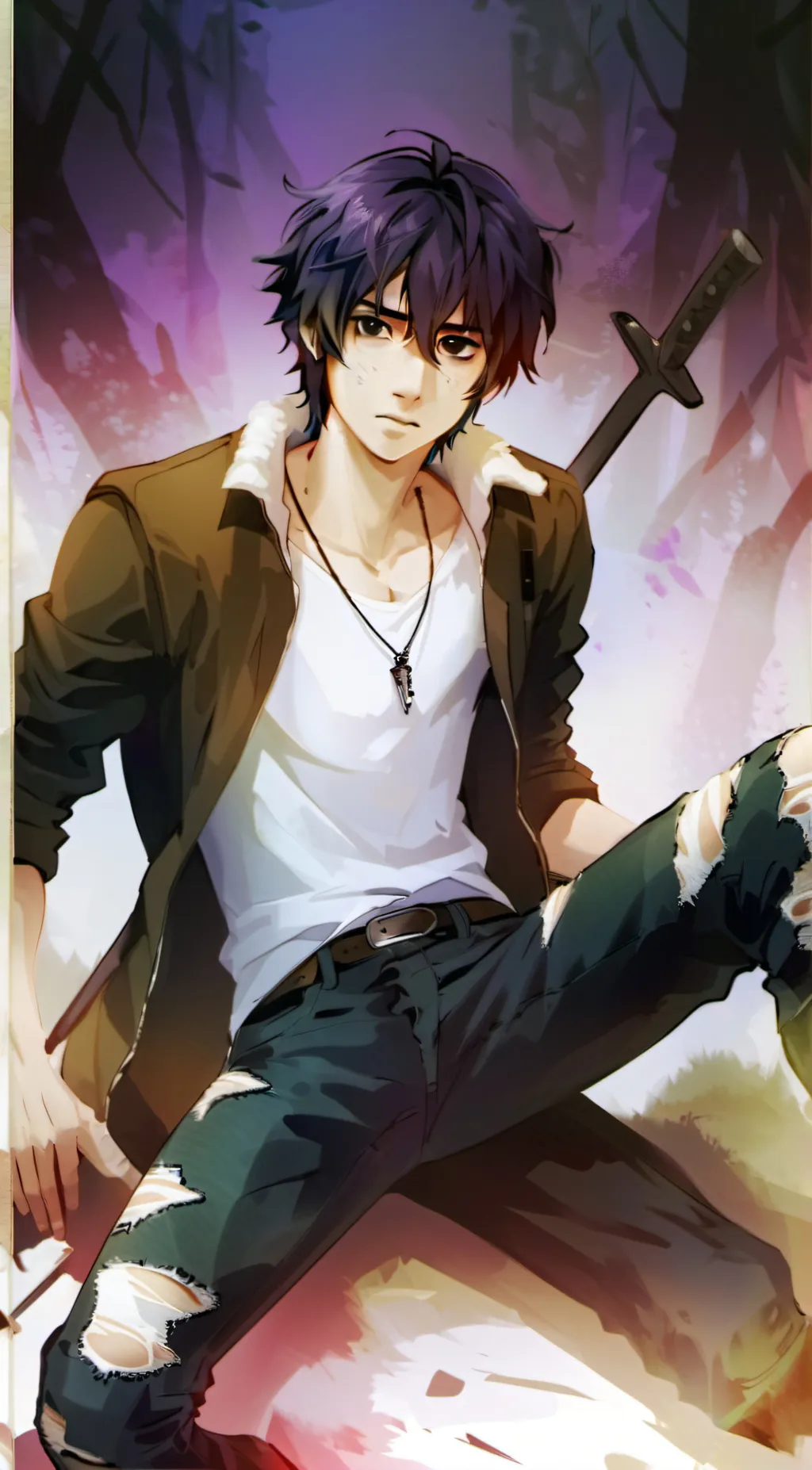 ai character: Nico Di Angelo background
