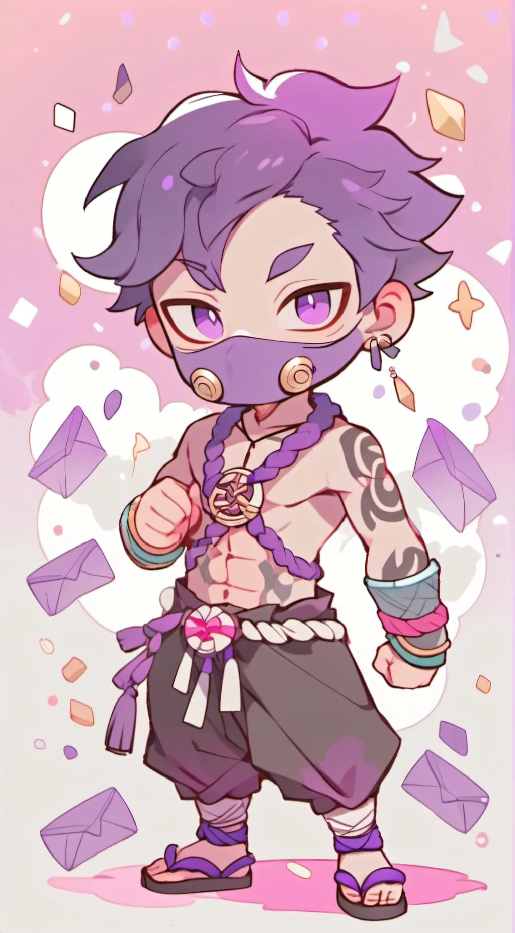 ai character: Lilac  background