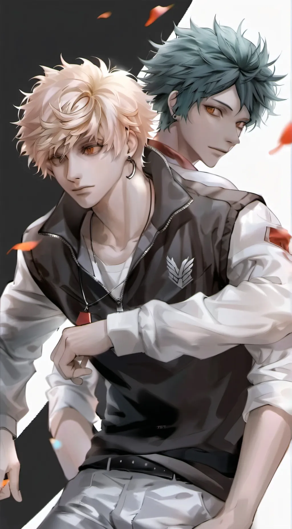 ai character: Deku and bakugo background