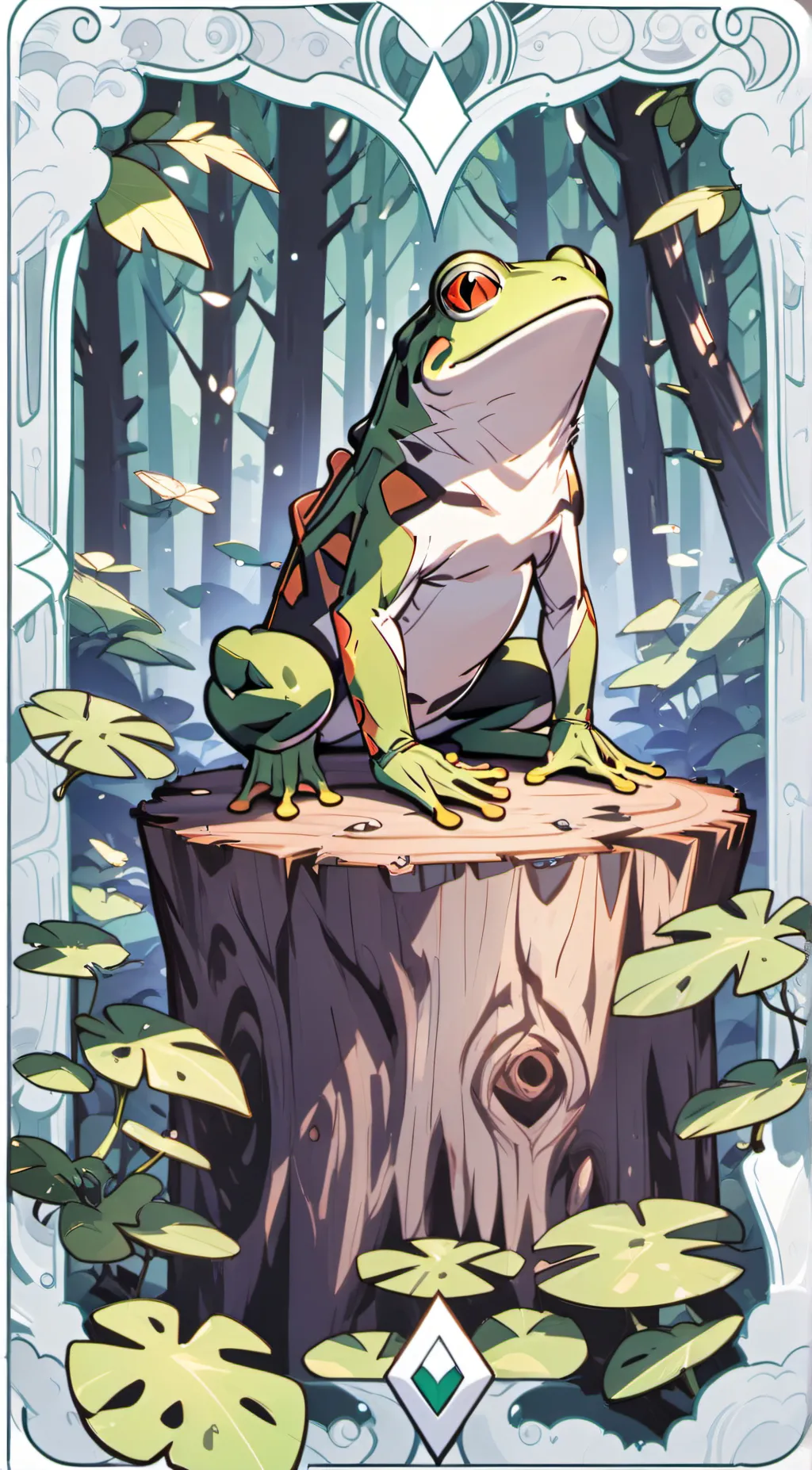 ai character: 🐸froge friend🐸 background