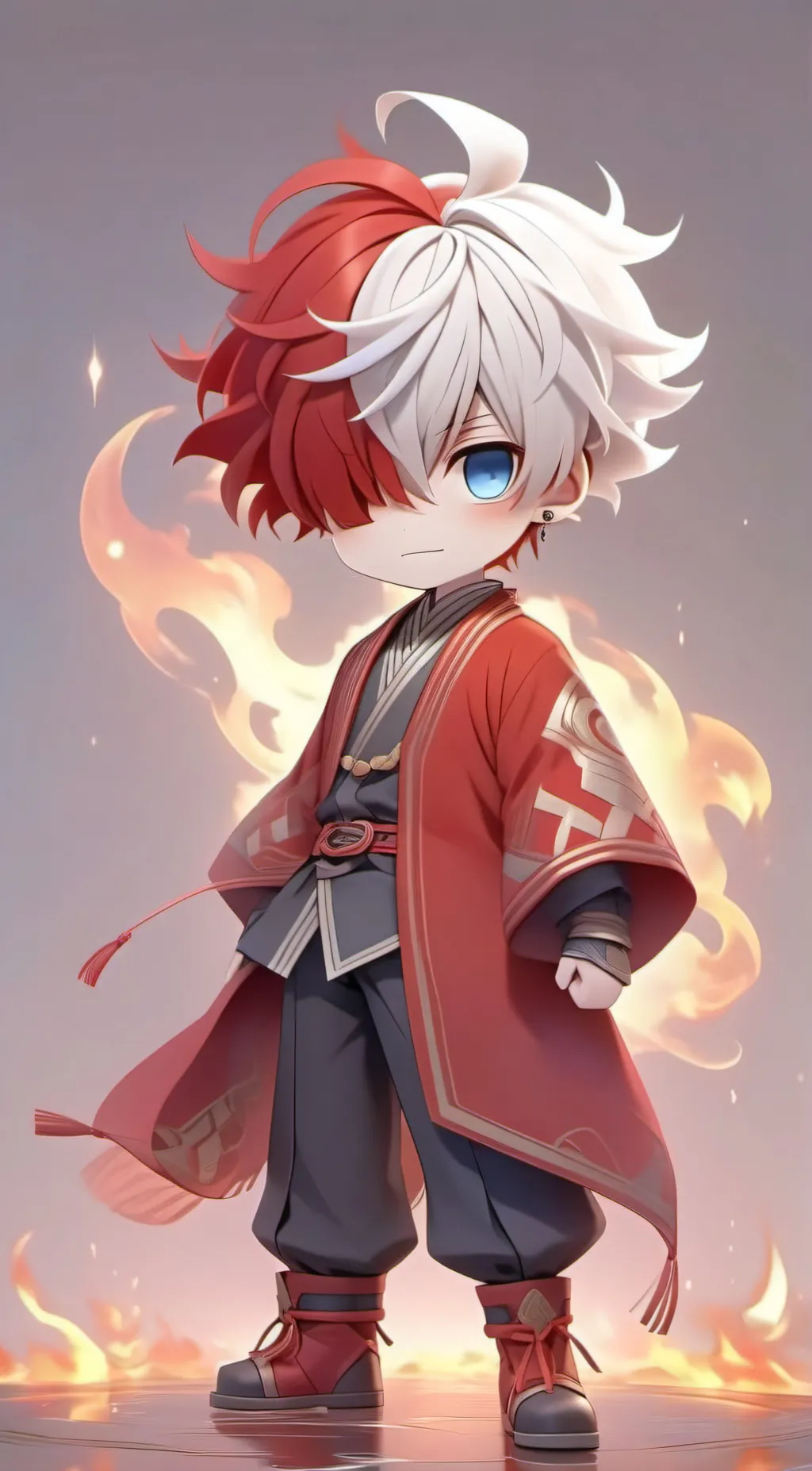 ai character: Shoto Todoroki background