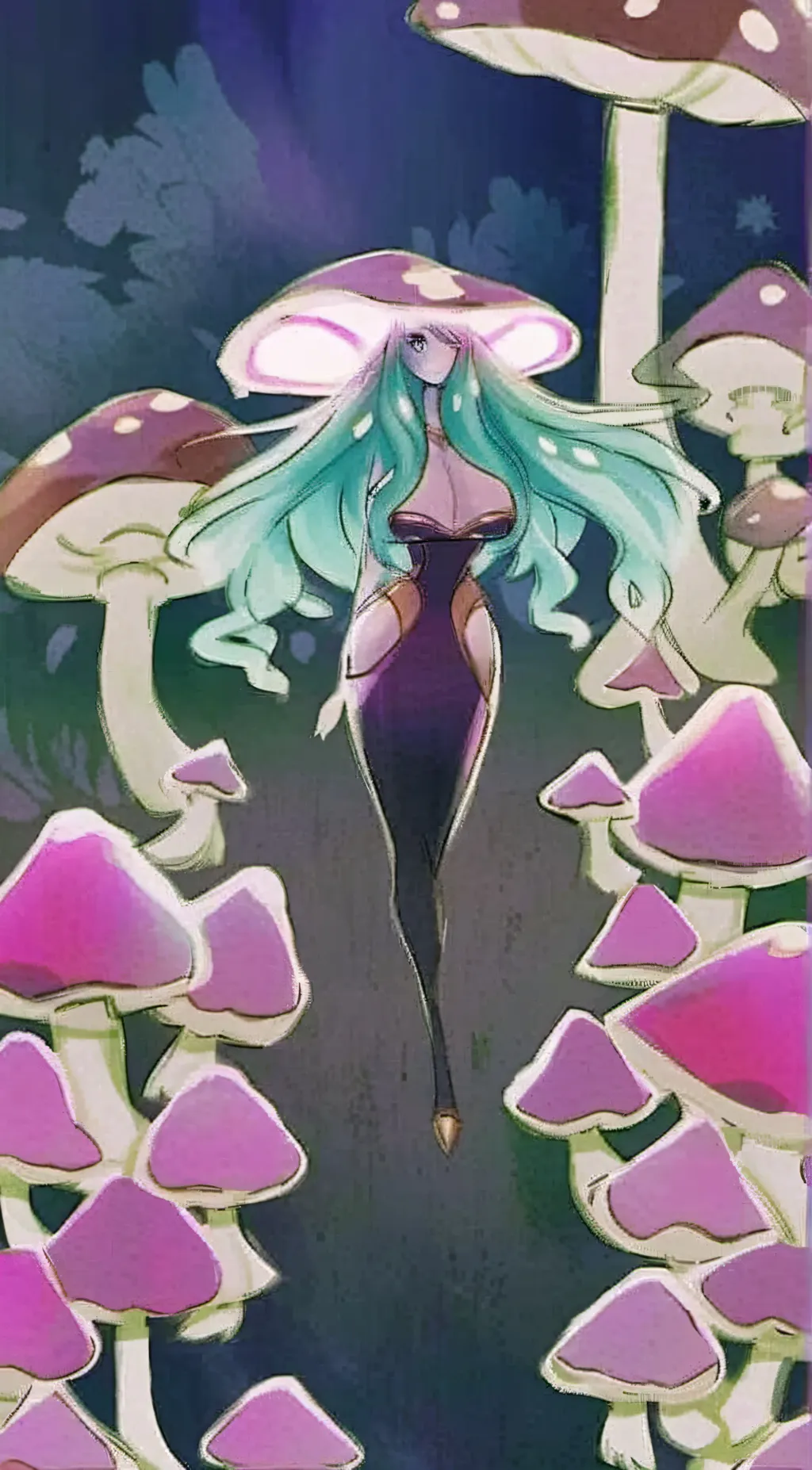 ai character: Daisy Mushroom background