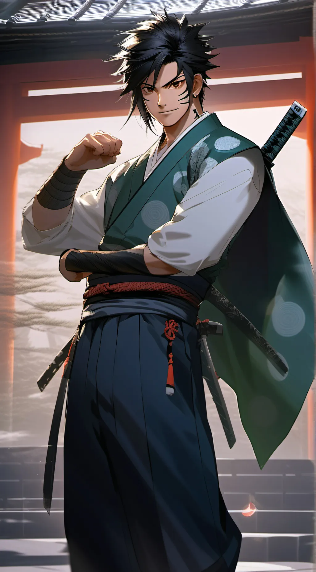 ai character: Menma Uzamaki background