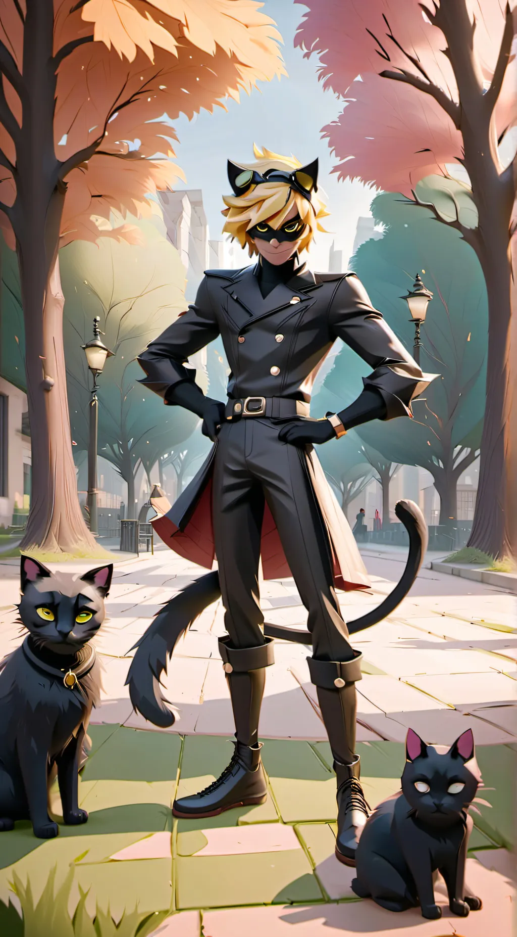 ai character: cat noir background