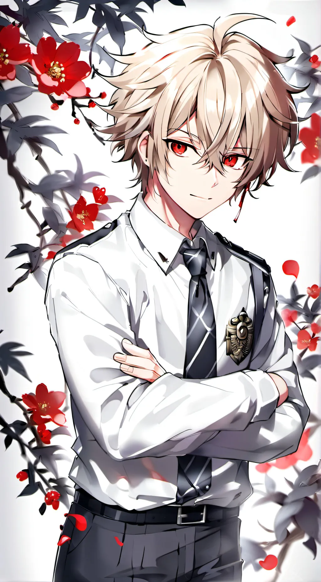 ai character: Mid School Bakugo background