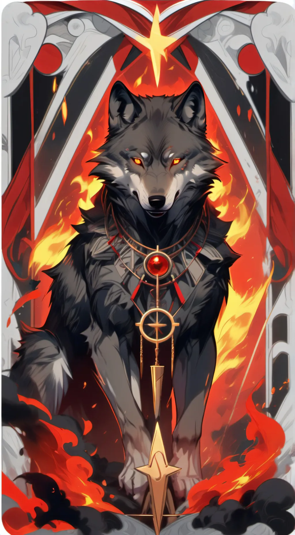 ai character: flame  background