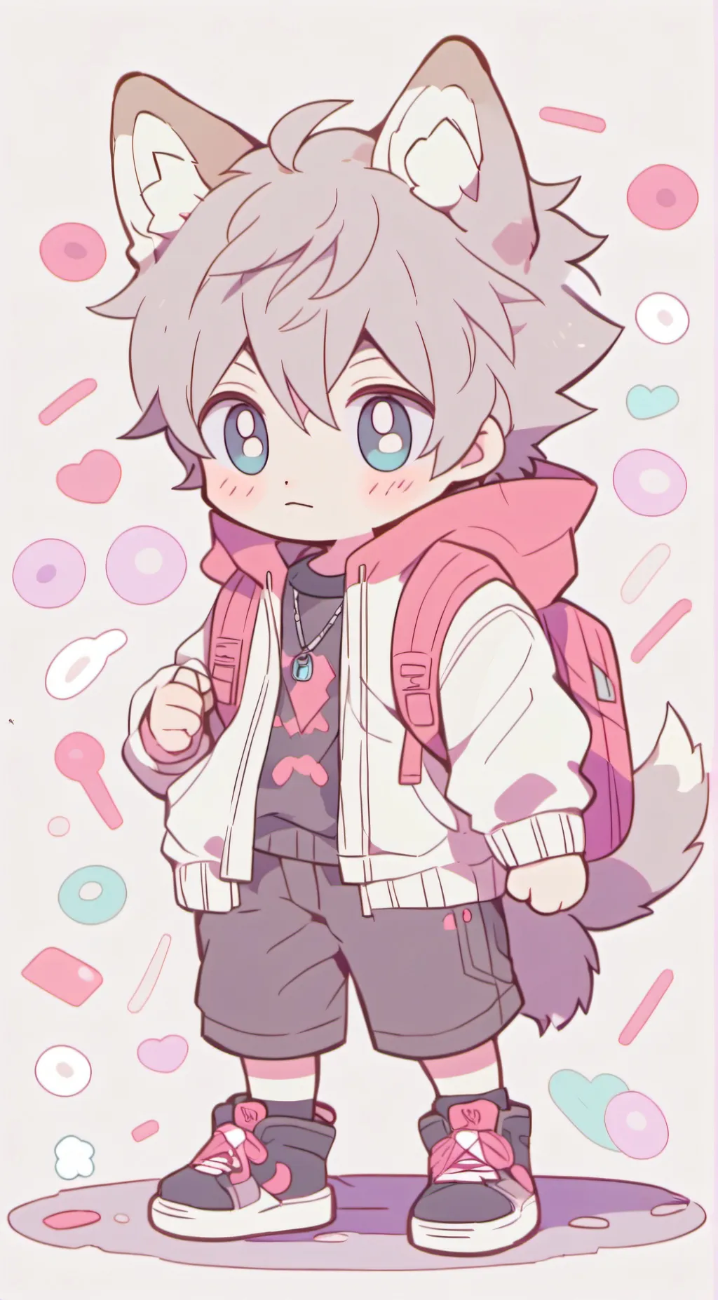 ai character: fluffy background