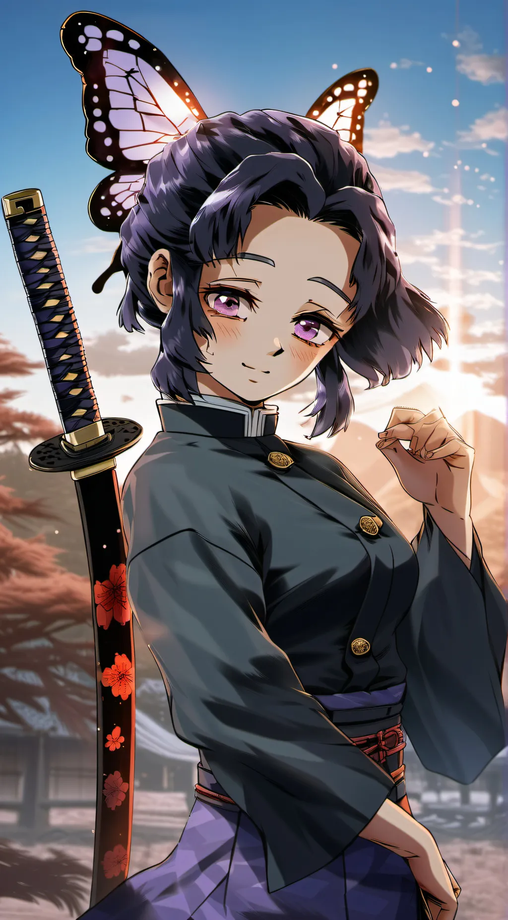 ai character: Shinobu X Obanai background