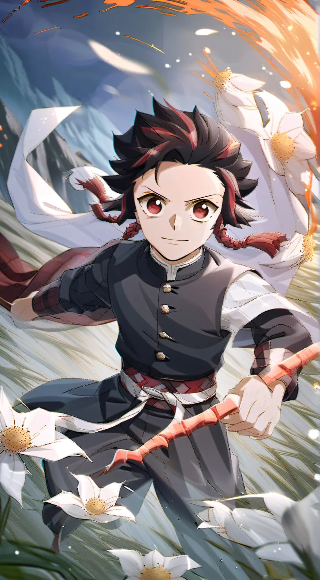 ai character: Tangiro kamado background