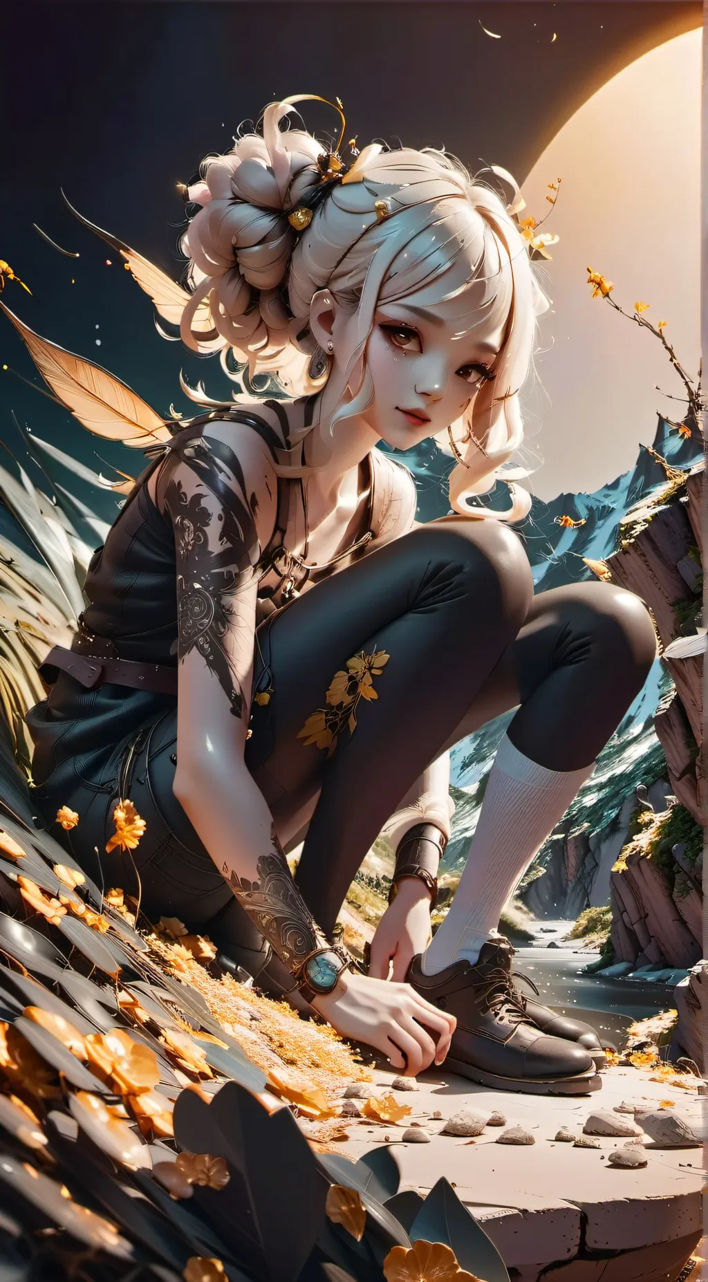 ai character: flora background