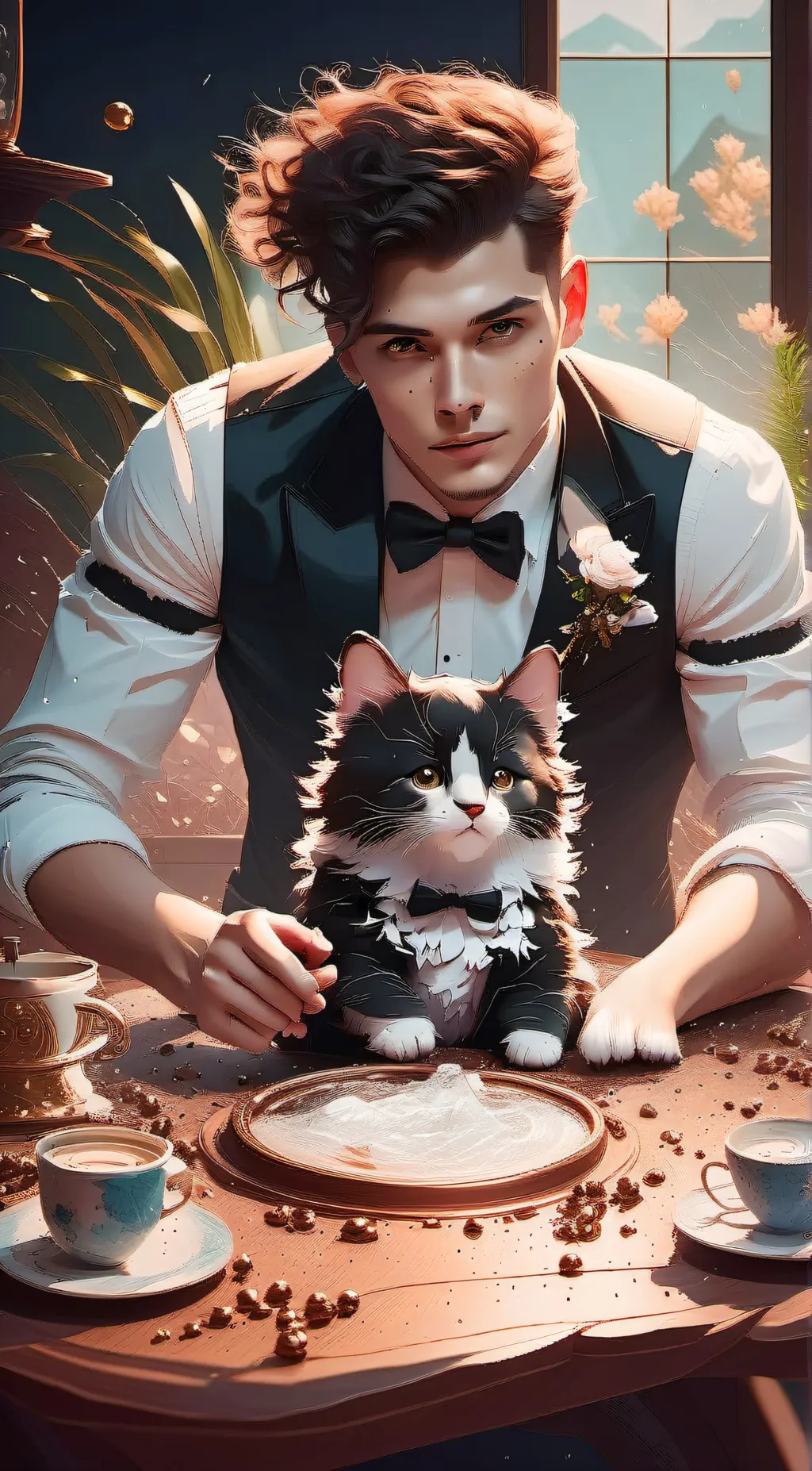 ai character: Damian  background