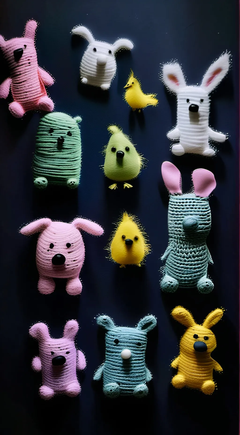 ai character: smiling critters  background