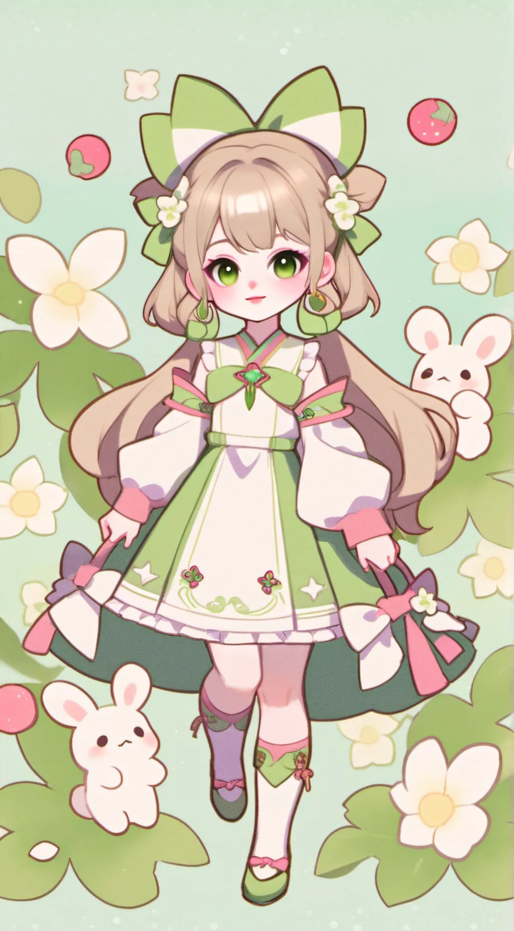ai character: 💚 kuropi 💚 background