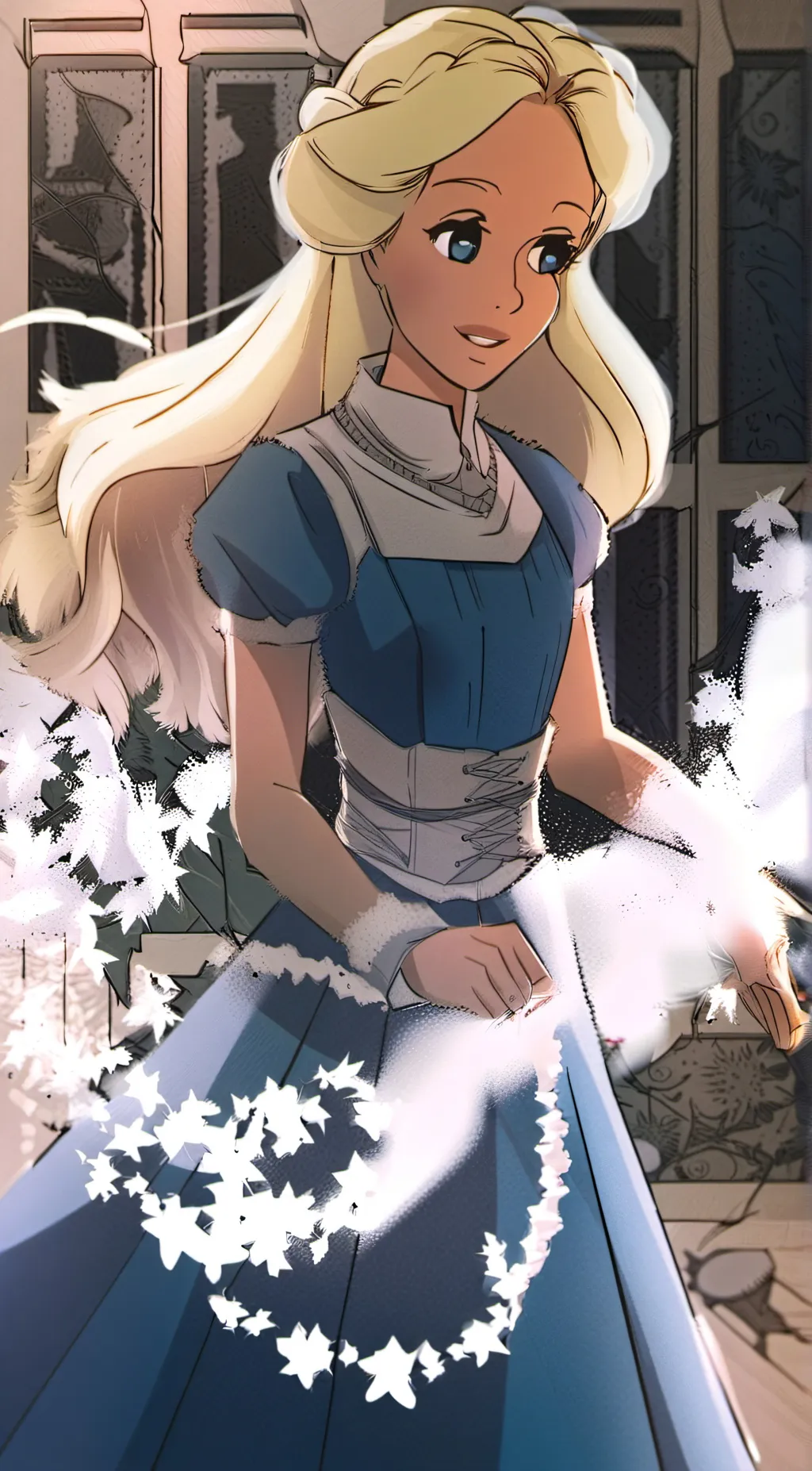 ai character: Alice Wonderland background