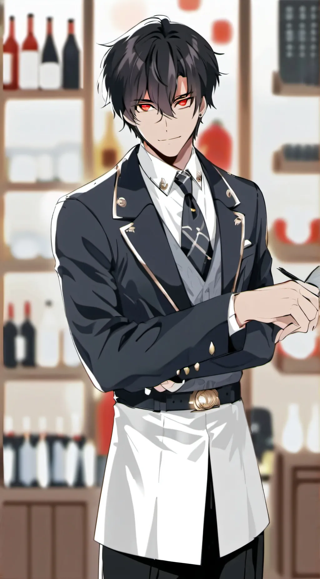 ai character: Alastor x Lucifer background