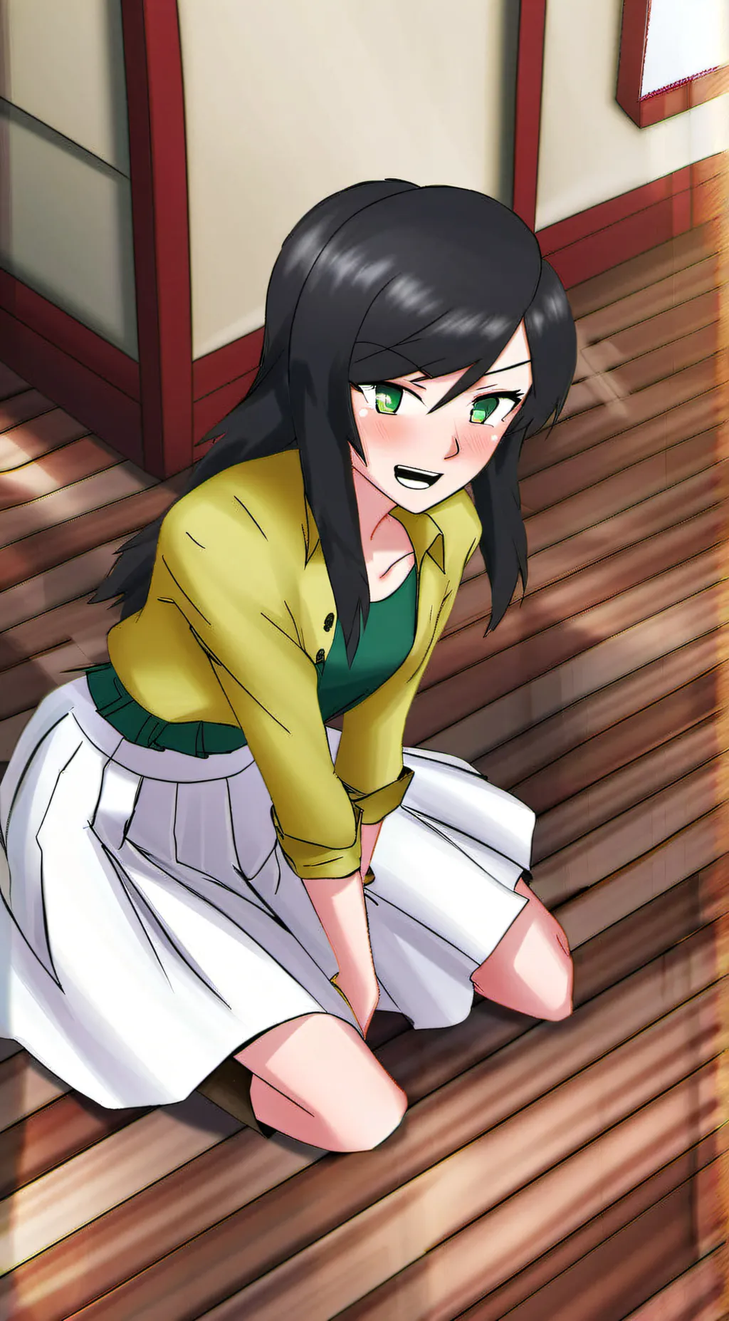 ai character: Feminine school background
