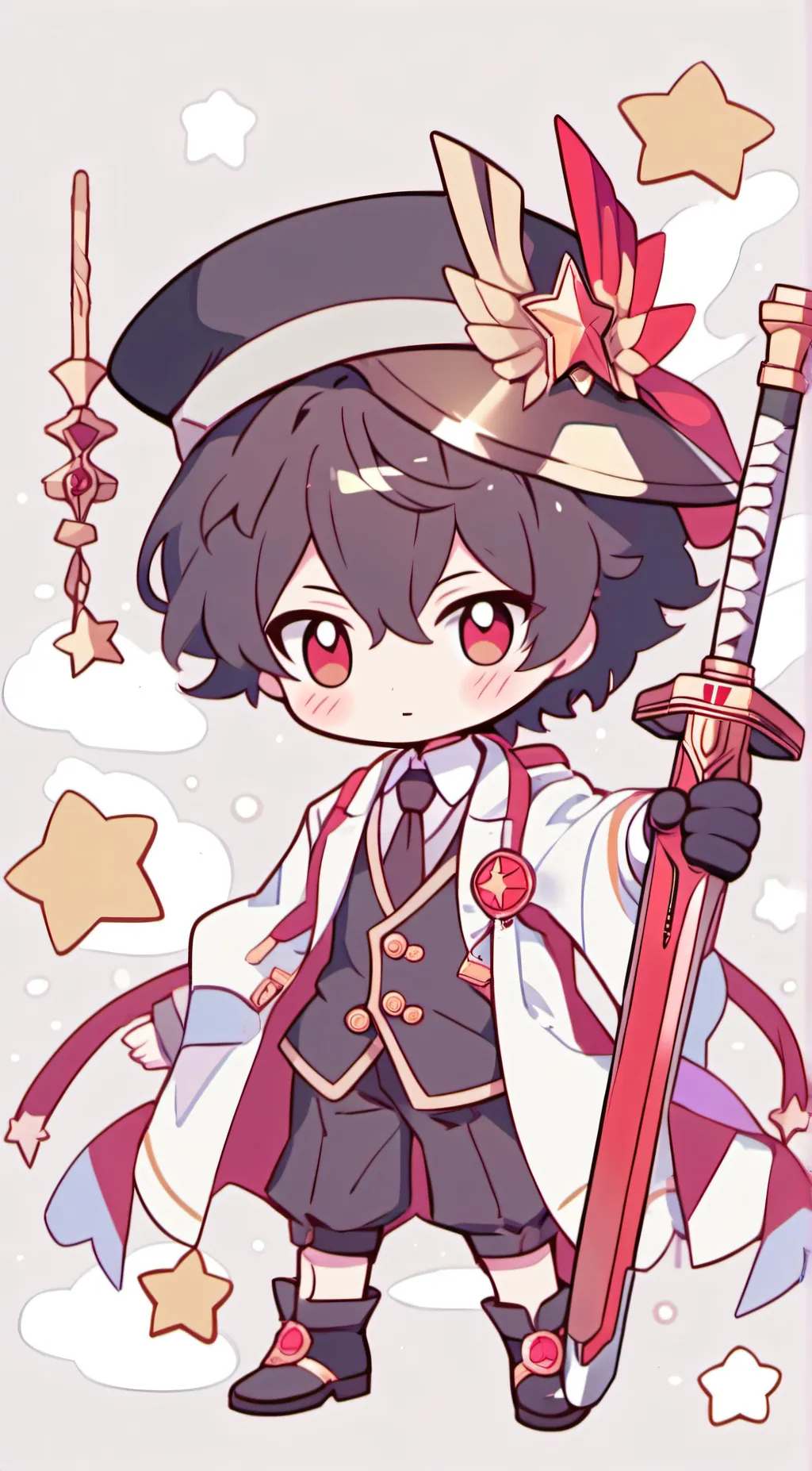 ai character: Raiku(Chibi) background