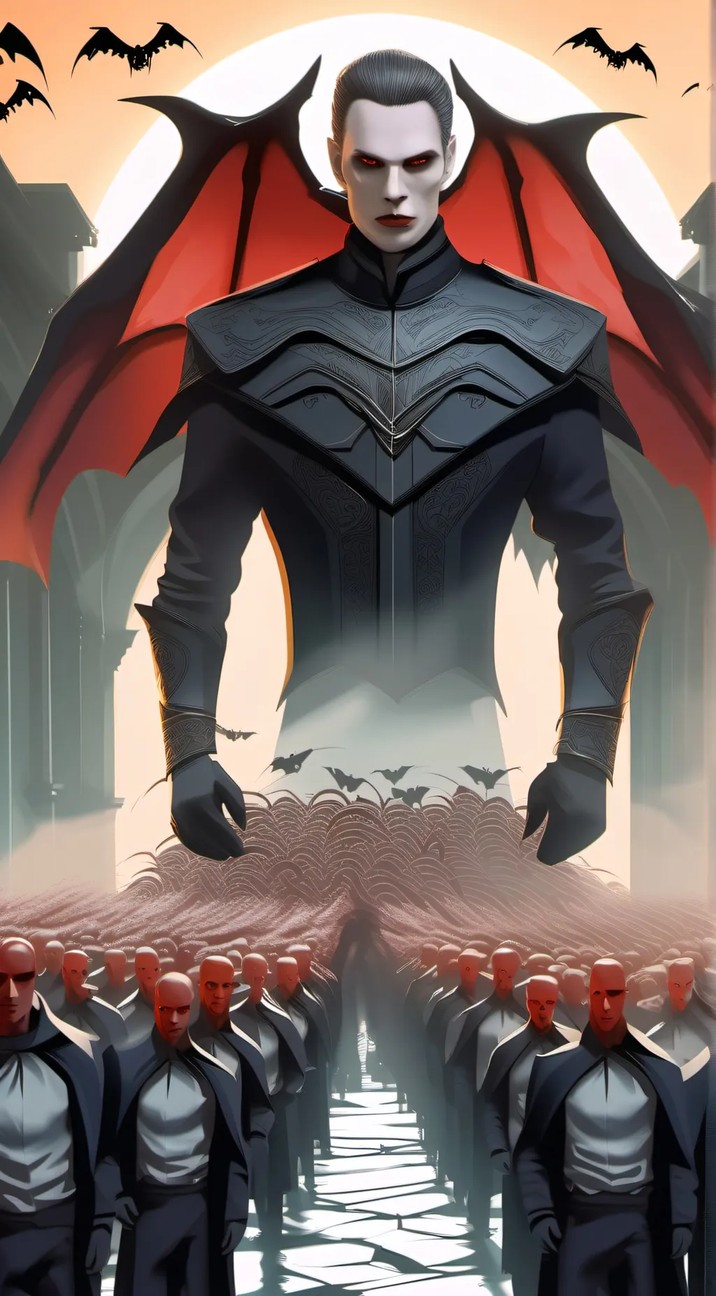 ai character: vampire army background