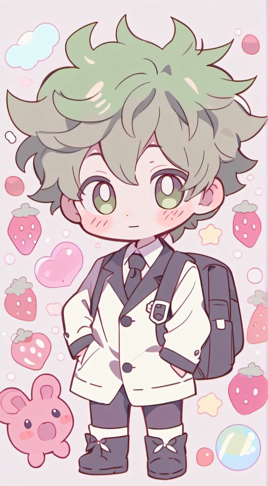 ai character: deku🟩🟢💚 background