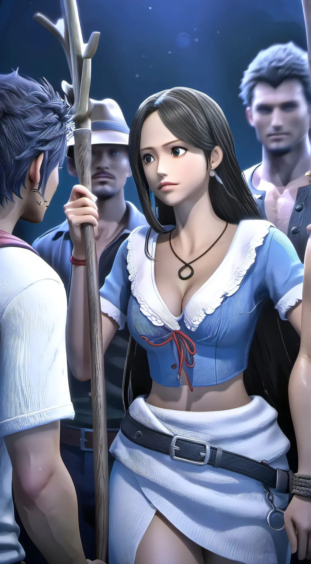 ai character: Nami San background