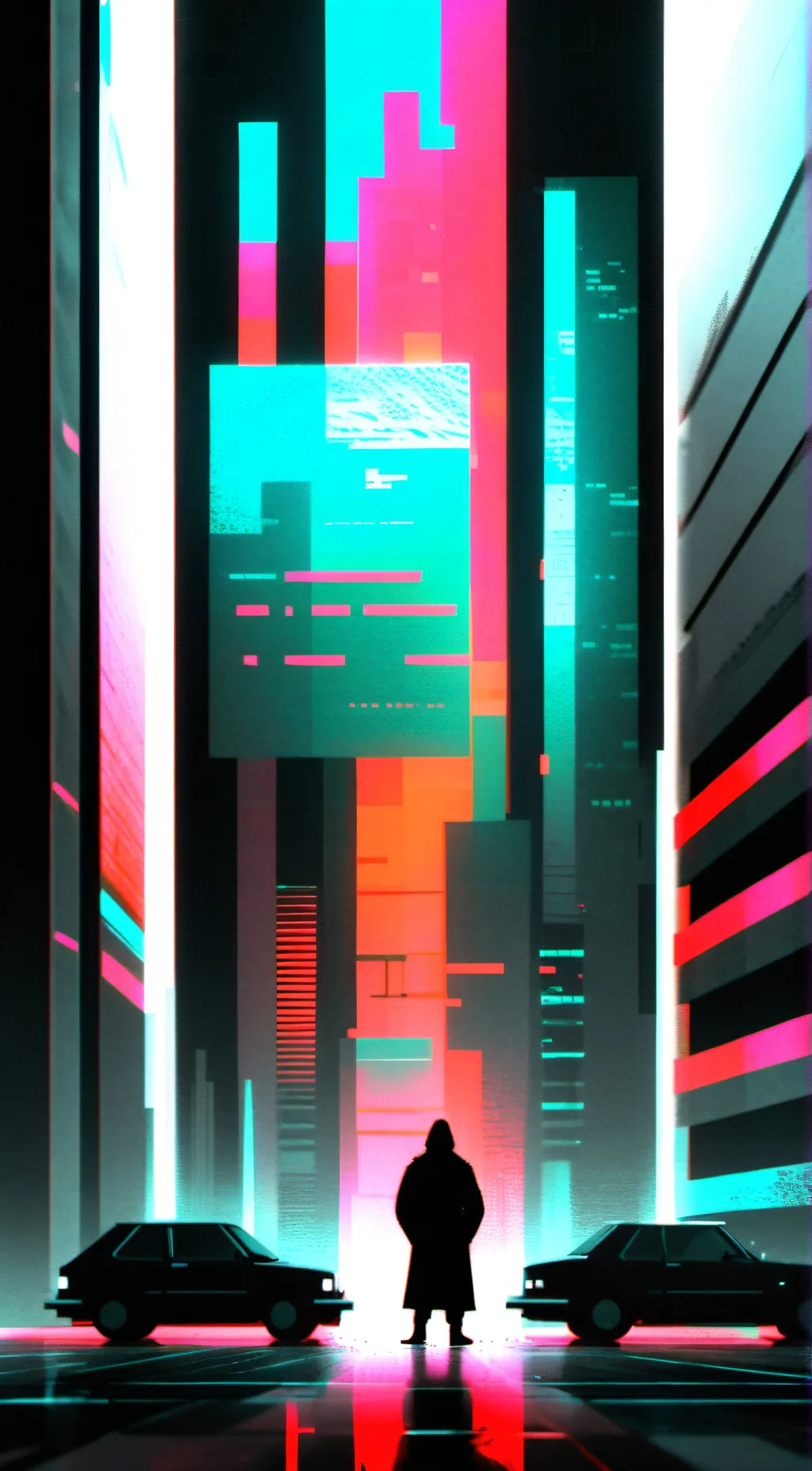 ai character: Pibby glitch background